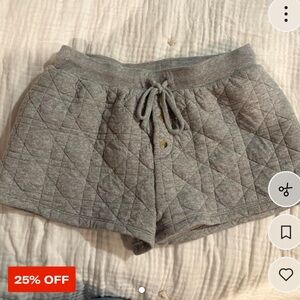 Anthropologie  Gray Quilted Shorts
